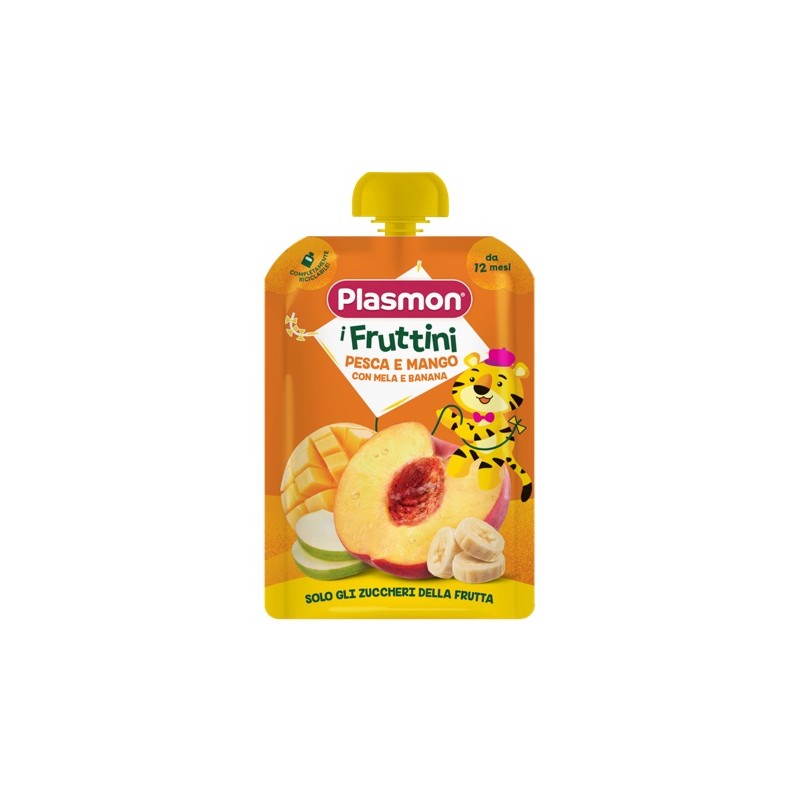 Plasmon I Fruttini Pesca E Mango Con Mela E Banana 130 G