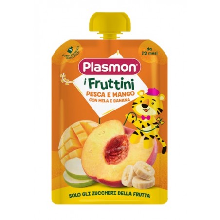 Plasmon I Fruttini Pesca E Mango Con Mela E Banana 130 G