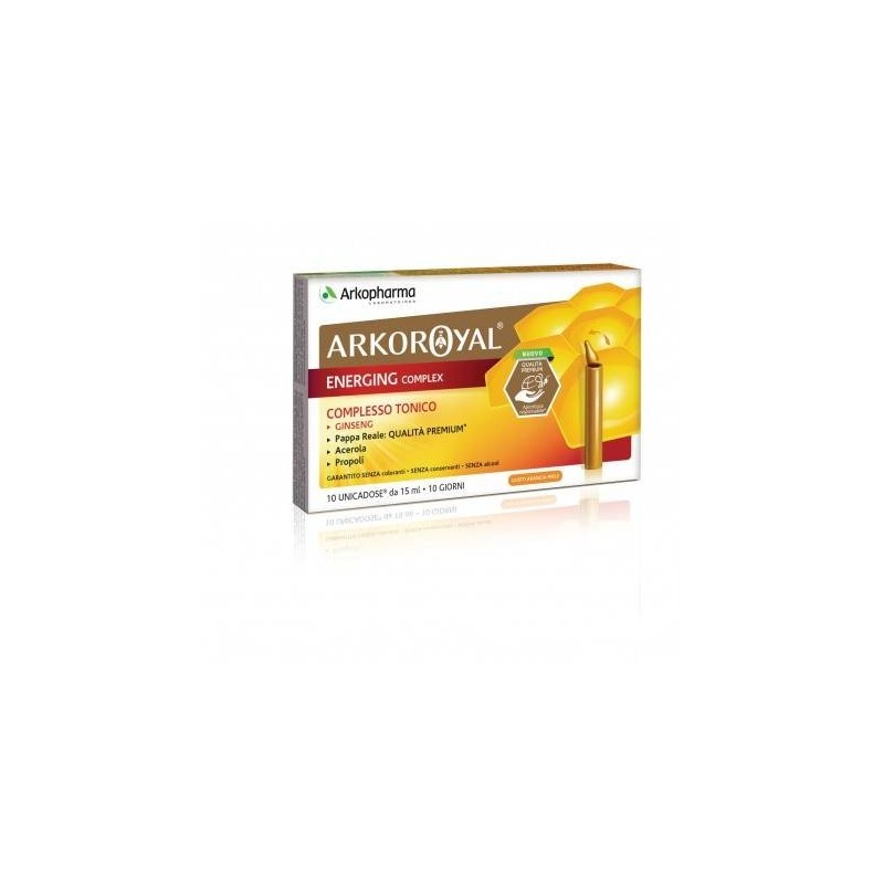 Arkofarm Arkoroyal Energing Complex Senza Zucchero 10 Flaconcini Da 15 Ml