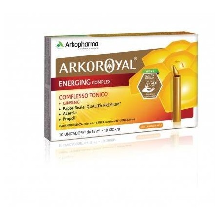 Arkofarm Arkoroyal Energing Complex Senza Zucchero 10 Flaconcini Da 15 Ml