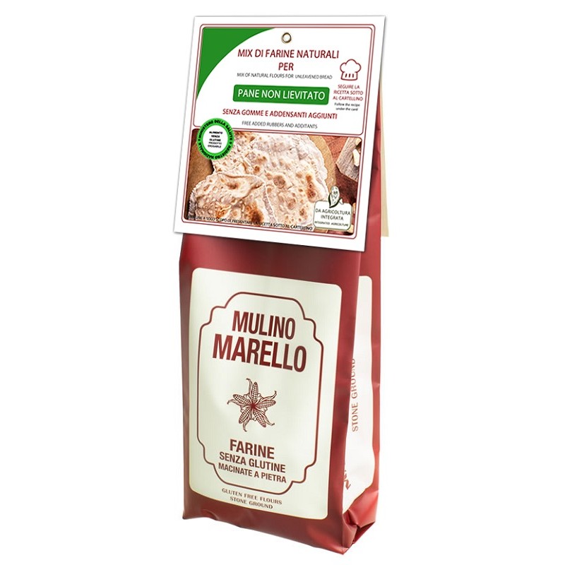 Mulino Marello Mix Farine Naturali Pane Non Lievitato 500 G