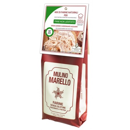 Mulino Marello Mix Farine Naturali Pane Non Lievitato 500 G