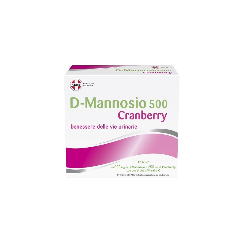 A&d Gruppo Alimentare Dietetico Matt Divisione Pharma D-mannosio 500 Cranberry 12 Bustine