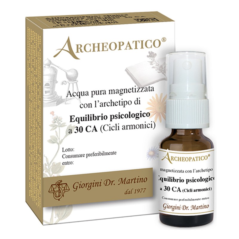 Dr. Giorgini Ser-vis Archeopatico Acqua Pura Magnetizzata Con Archetipo Equilibrio Psicologico A 30 Cicli Armonici 10 Ml