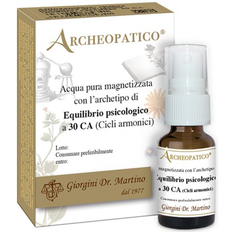 Dr. Giorgini Ser-vis Archeopatico Acqua Pura Magnetizzata Con Archetipo Equilibrio Psicologico A 30 Cicli Armonici 10 Ml