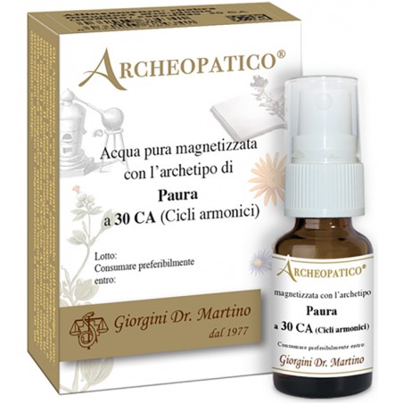 Dr. Giorgini Ser-vis Archeopatico Acqua Pura Magnetizzata Con Archetipo Paura A 30 Cicli Armonici 10 Ml