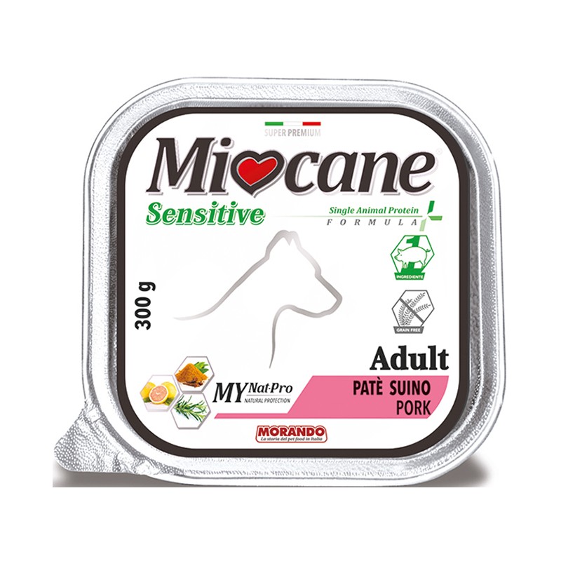 Morando Miocane Sensitive Single Animal Protein Formula Adult Pate' Prosciutto 300 G