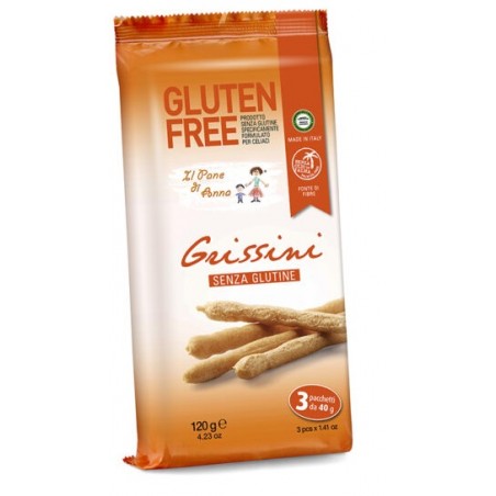 Molino Rivetti Pietro Pane Anna Grissini Senza Glutine E Senza Latte 3 Pezzi 40 G