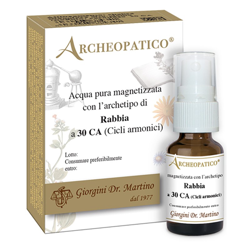 Dr. Giorgini Archeopatico Acqua Pura Magnetizzata Con Archetipo Rabbia A 30 Cicli Armonici 10 Ml