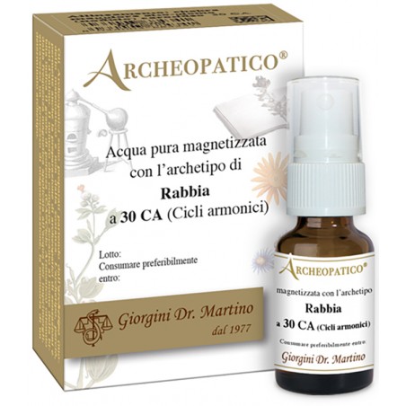 Dr. Giorgini Archeopatico Acqua Pura Magnetizzata Con Archetipo Rabbia A 30 Cicli Armonici 10 Ml