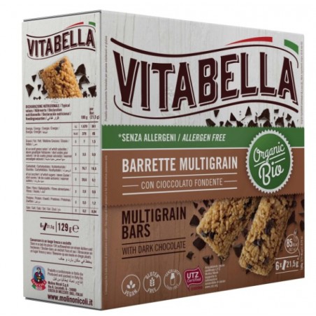 Molino Nicoli Vitabella Multigrain Barretta Con Gocce Di Cioccolato 129 G