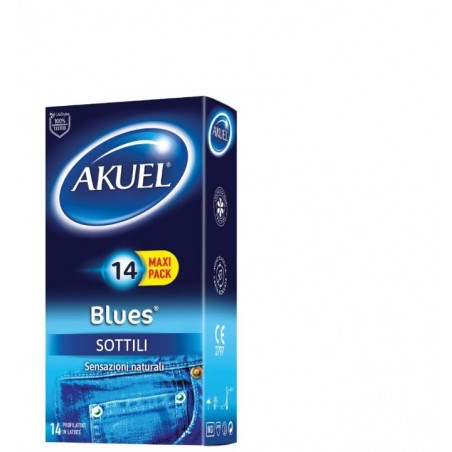 Pikdare Profilattico Akuel Blues Sottile 14 Pezzi