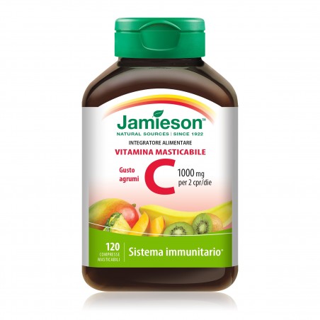 120 compresse vitamina c 1000 jamieson gusto agrumi