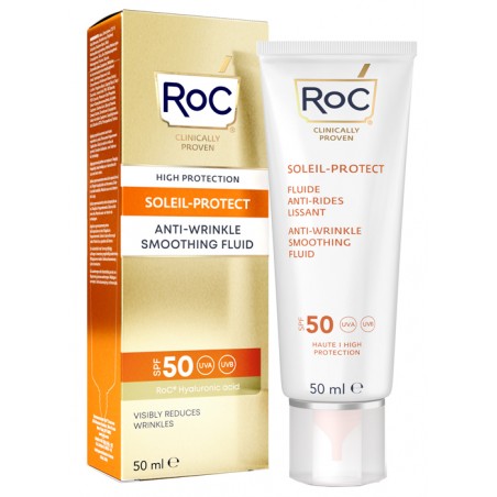 Roc Fluido Solare Viso Spf 50+ Anti-rughe Levigante 50 Ml