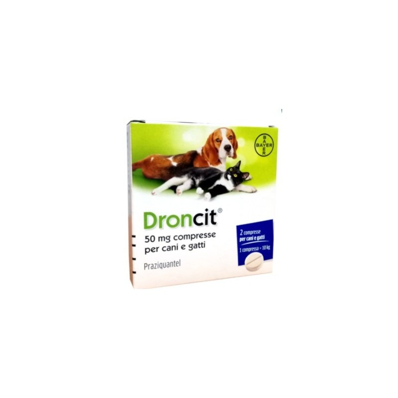 Droncit 50 Mg 2 Compresse Per Cani E Gatti