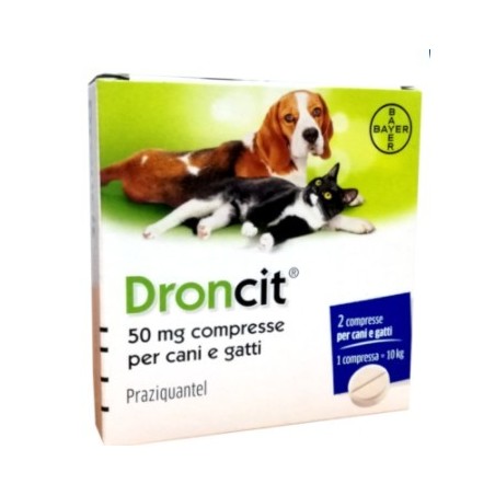 Droncit 50 Mg 2 Compresse Per Cani E Gatti