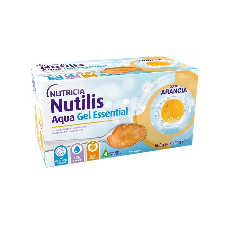 Danone Nutilis Aqua Gel Arancia 4 Pezzi Da 125 G