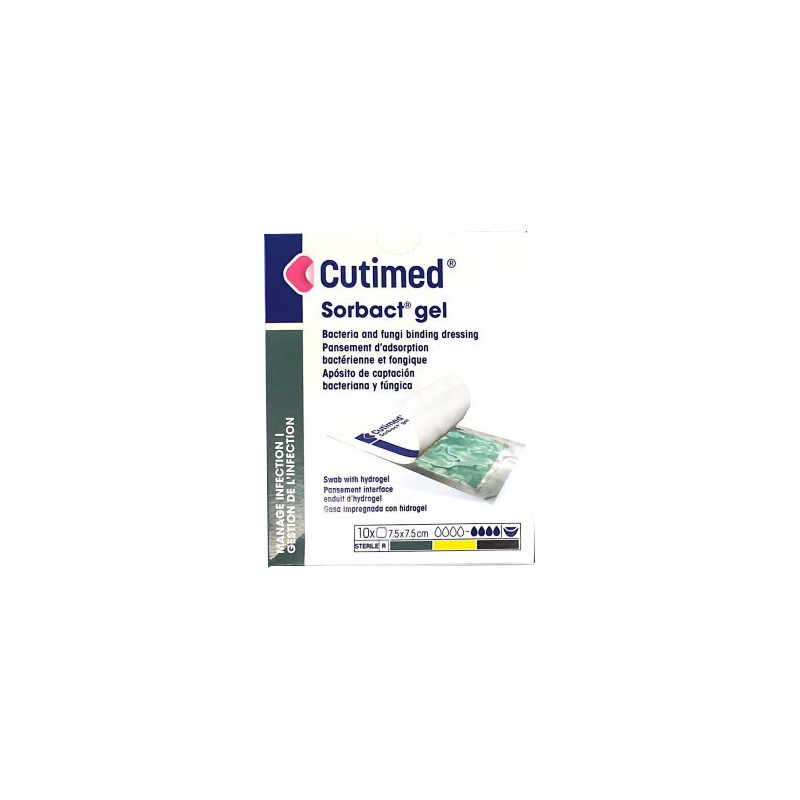 Essity Medicazione Cutimed Sorbact Con Idrogel 7,5x7,5cm 10 Pezzi