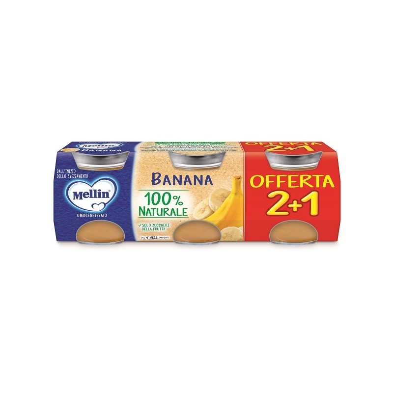 Danone Mellin Omogeneizzato Banana 3 Pezzi Da 100 G