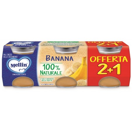 Danone Mellin Omogeneizzato Banana 3 Pezzi Da 100 G