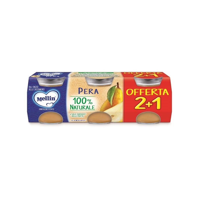 Danone Nutricia Soc. Ben. Mellin Omogeneizzato Pera 3 Pezzi Da 100 G