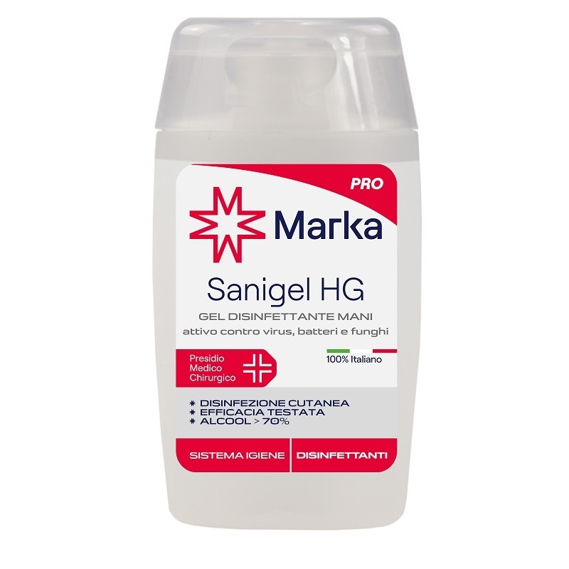 Mk Sistema Igiene Marka Sanigel Hg Gel Disinfettante Mani Alcool 70% 100 Ml