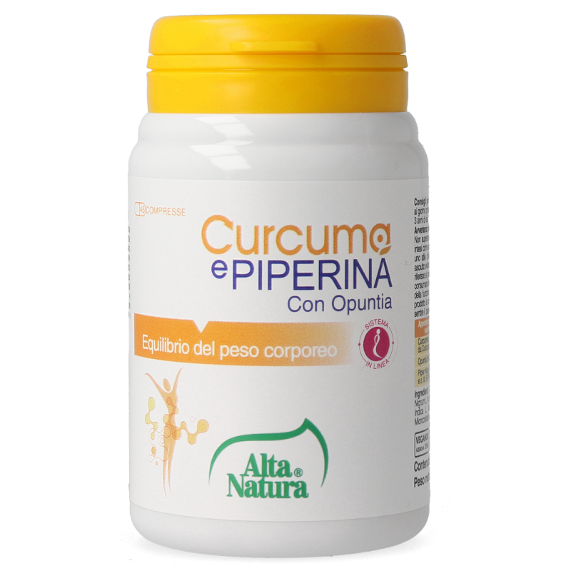 Alta Natura-inalme Curcuma E Piperina Con Opuntia 45 Compresse 900mg