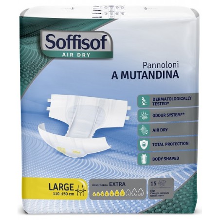 Silc Pannolino Mutandina Air Dry Soffisof Extra L 15 Pezzi