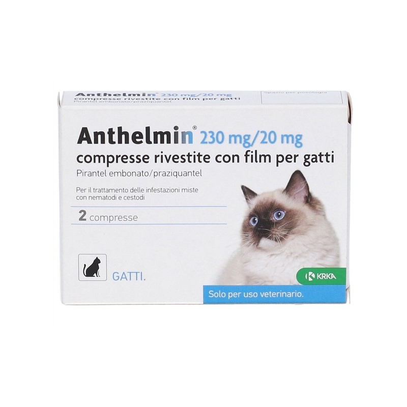 Krka Anthelmin 230 Mg/20 Mg Compresse Rivestite Con Film Per Gatti