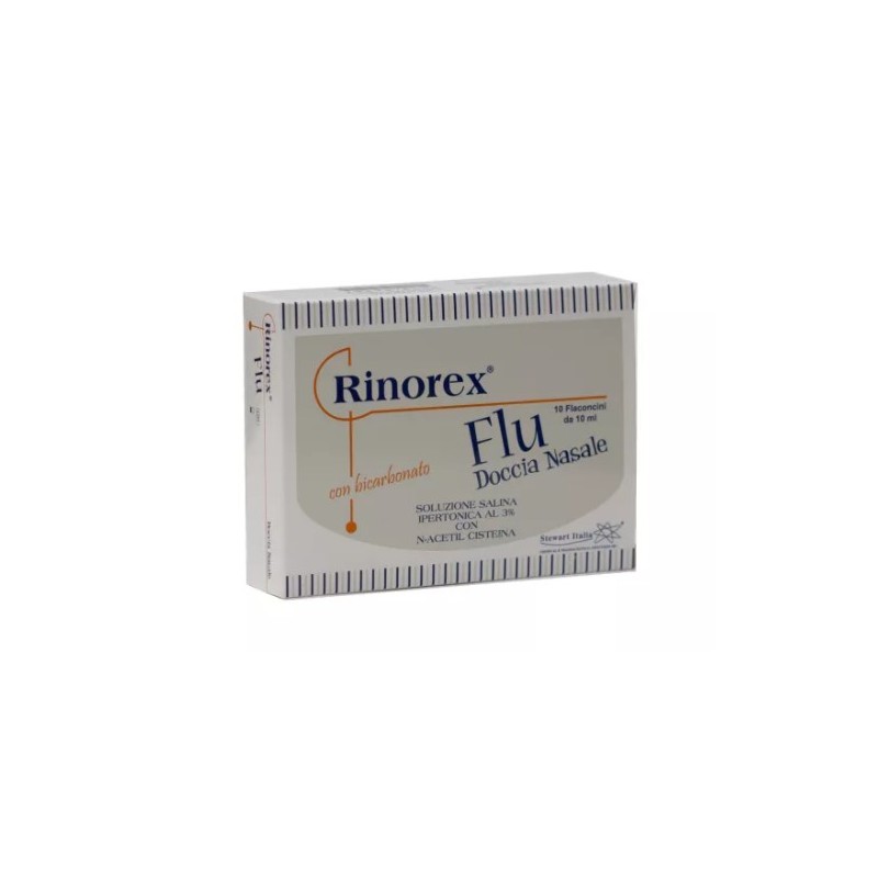 Stewart Italia Rinorex Flu Doccia Nasale 10 Flaconcini 10 Ml