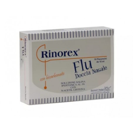 Stewart Italia Rinorex Flu Doccia Nasale 10 Flaconcini 10 Ml