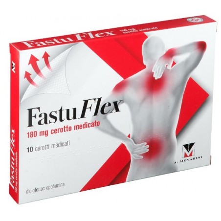 Fastuflex 180 Mg 10 Cerotti Medicati Diclofenac antinfiammatorio per uso topico