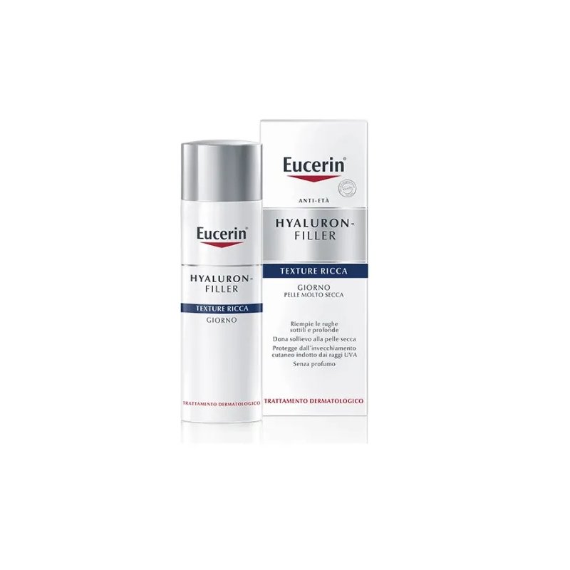 Confezione da 50 ml eucerin hyaluron filler texture ricca giorno