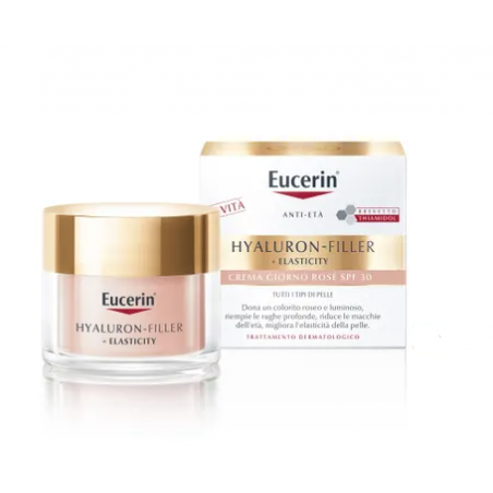 Confezione 50 ml eucerin hyaluron filler elasticity crema rosè spf 30