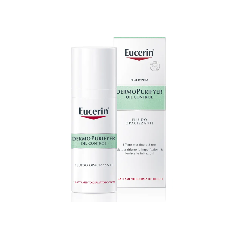 confezione 50 ml eucerin dermopurifyer fluido opacizzante pelle grassa e acneica