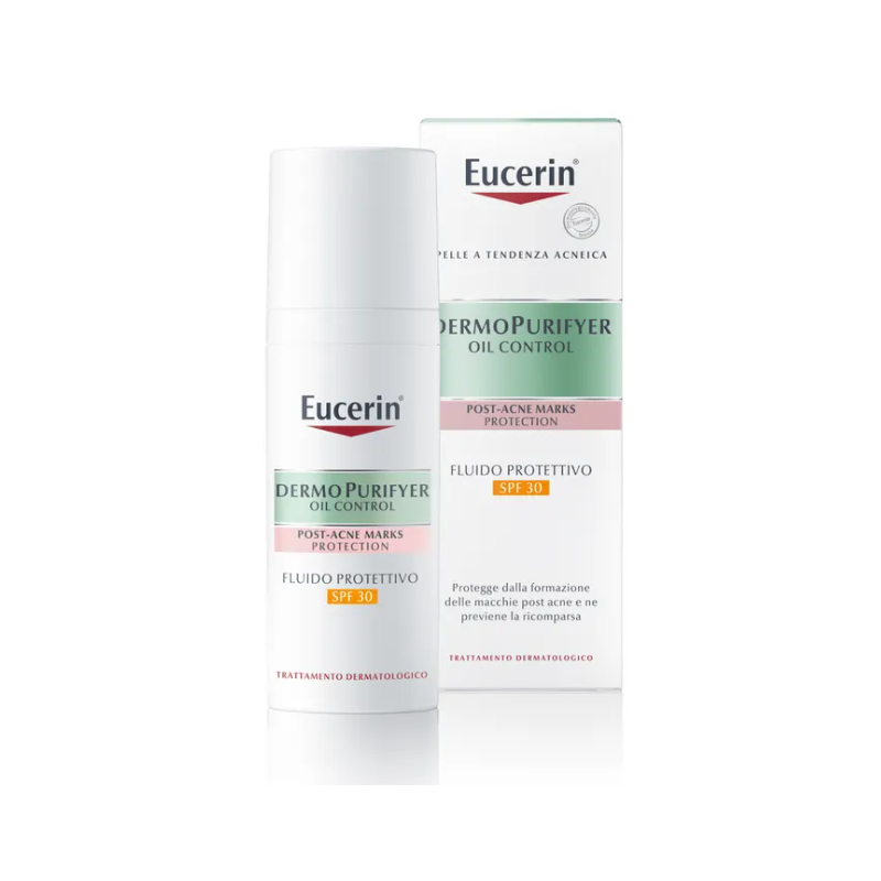 confezione da 50 ml eucerin Dermopurifyer fluido protettivo spf 30