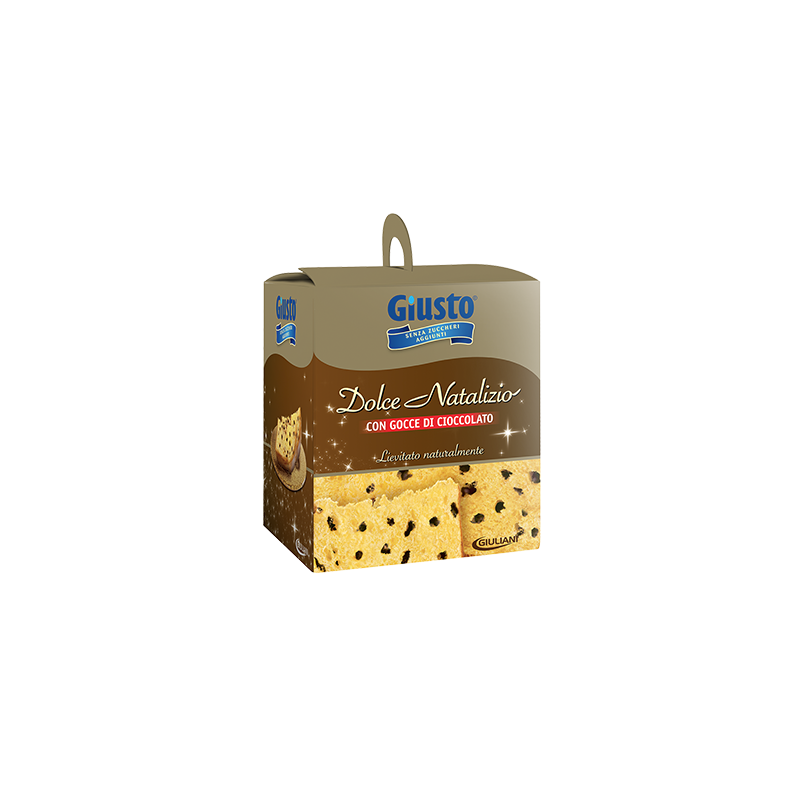 Farmafood Giusto Senza Zucchero Dolce Natalizio Panettone Gocce Cioccolato 600 G