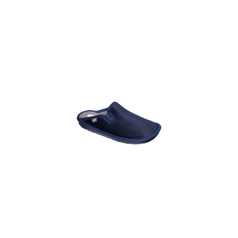 Scholl Shoes Calzatura Boris Printed Microfibre Man Navy Blue 43