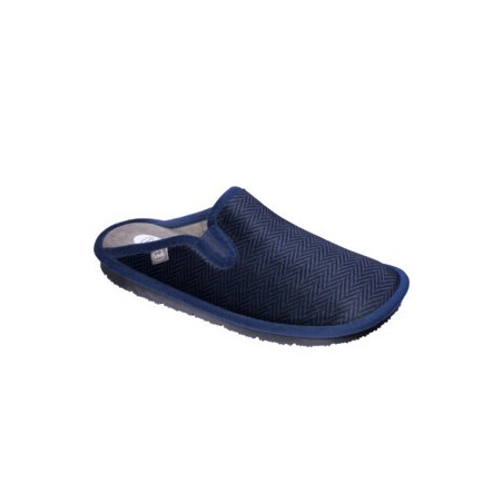 Scholl Shoes Calzatura Boris Printed Microfibre Man Navy Blue 43