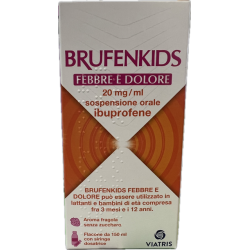 Flacone da 150 Ml con Siringa Dosatrice  di Brufenkids della Viatris Italia