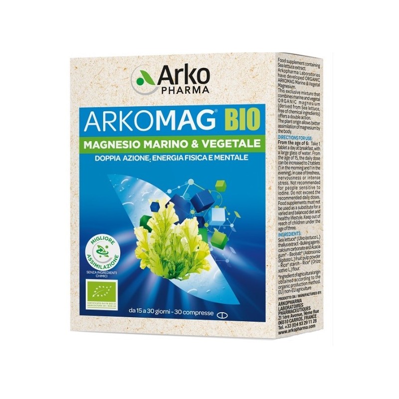 Arkofarm Arkomag Bio Magnesio Marino & Vegetale 30 Compresse