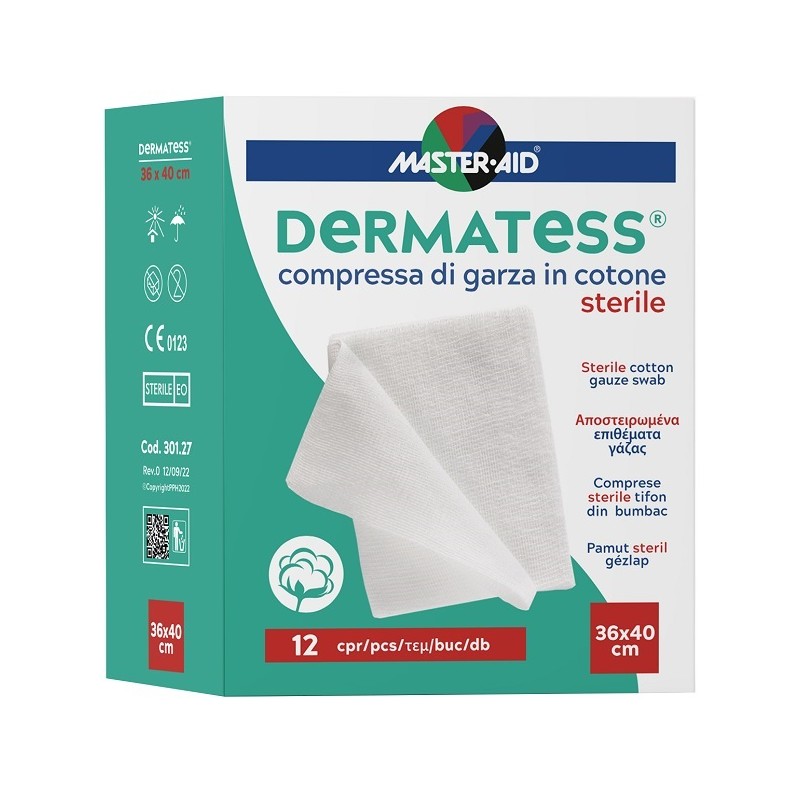 Pietrasanta Pharma Garza Idrofila Dermatess Cotone 36x40 12 Pezzi