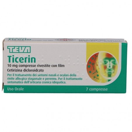 Teva Italia Ticerin 10 Mg Compresse Rivestite Con Film Cetirizina Dicloroidrato