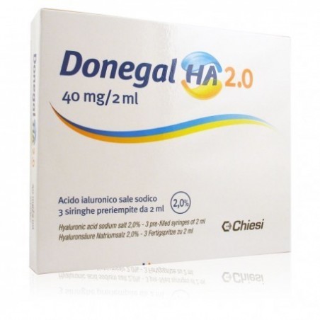 Chiesi Farmaceutici Siringa Intra-articolare Donegal Ha 2.0 Acido Ialuronico 40 Mg 2 Ml 3 Pezzi