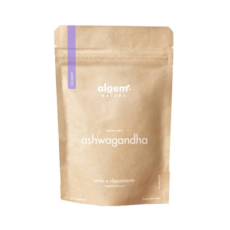 Algem Natura Algem Supreme Nature Ashwagandha Ansia E Rilassamento 30 Gommose Gusto Lavanda