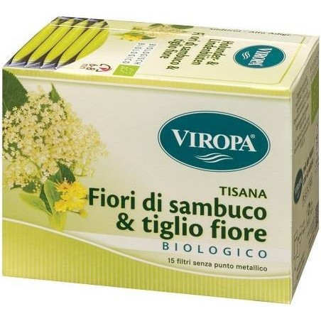 Viropa Import Tisana Fiori Di Sambuco & Tiglio Fiore Biologico 15 Bustine