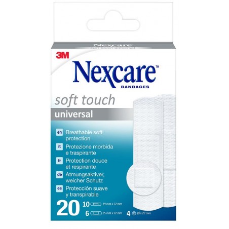 3m Cerotto Nexcare Soft Touch 20 Pezzi Assortiti