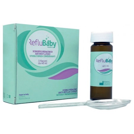 Bioitech Sciroppo Pediatrico Antireflusso Sterile Reflubaby 3 Flaconi Da 40 Ml