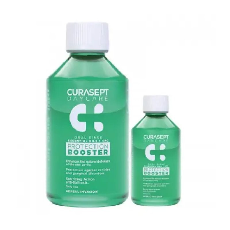 Curasept Daycare Booster Collutorio Herbal Invasion 500 Ml + 100 Ml