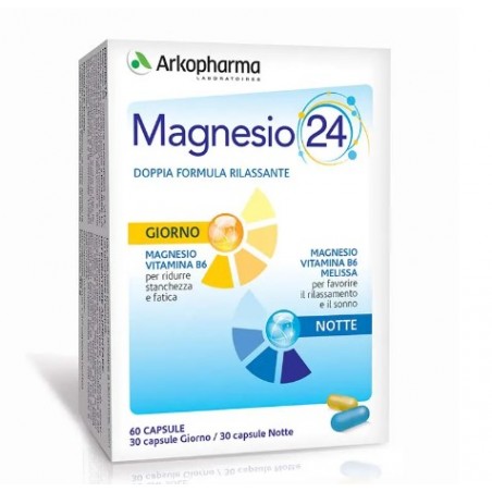 Arkopharma Arkomag Magnesio 24 Giorno&notte 60 Capsule